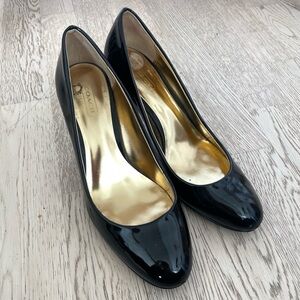 Coach Black Patent Leather Pumps